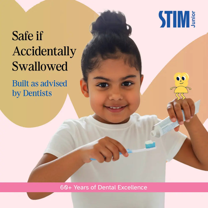 STIM Junior Baby Toothpaste | With Soft Brush | 6-36 Months - Grape