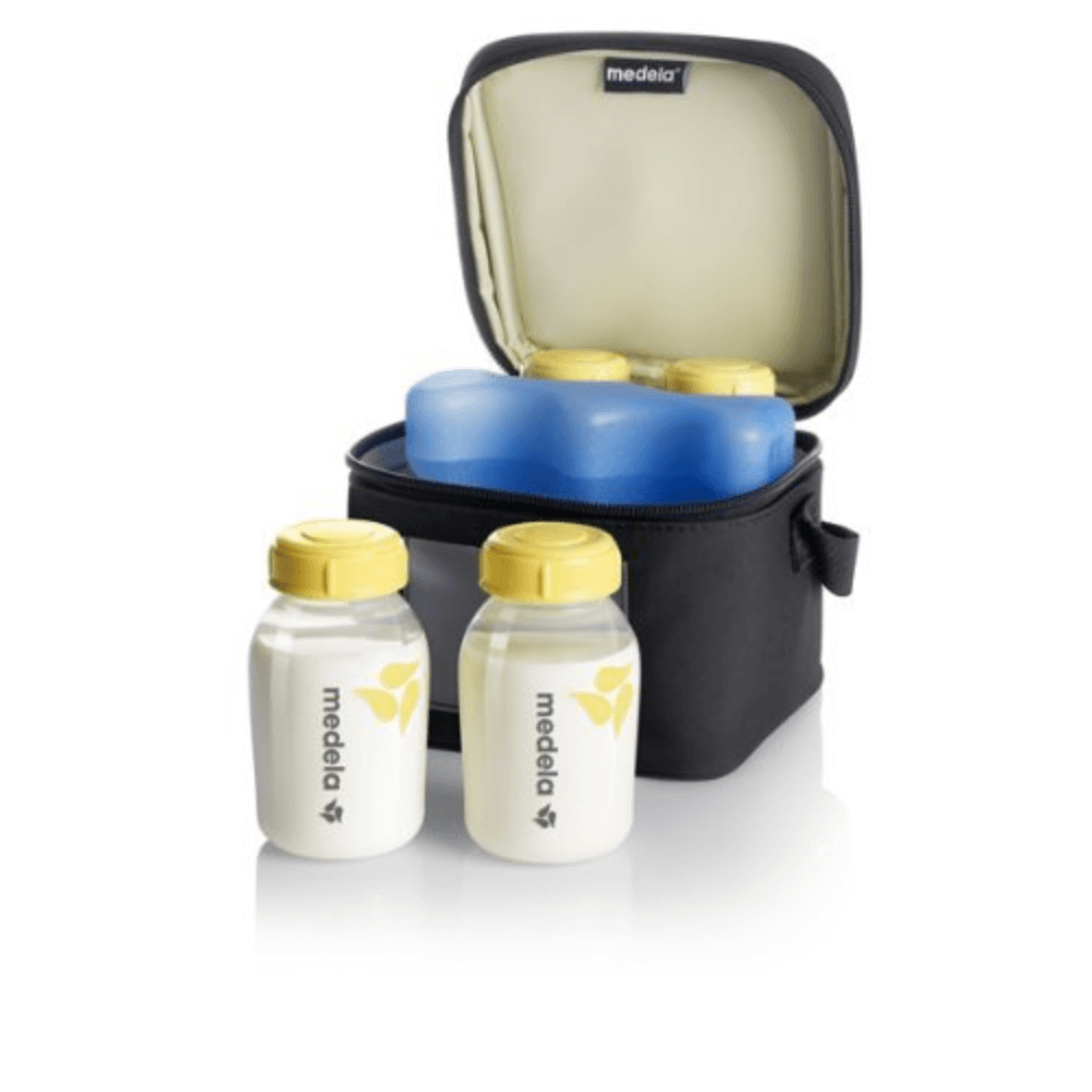 Medela Cooler Bag With 4 Breastmilk Bottles &amp; 1 Cooling Element