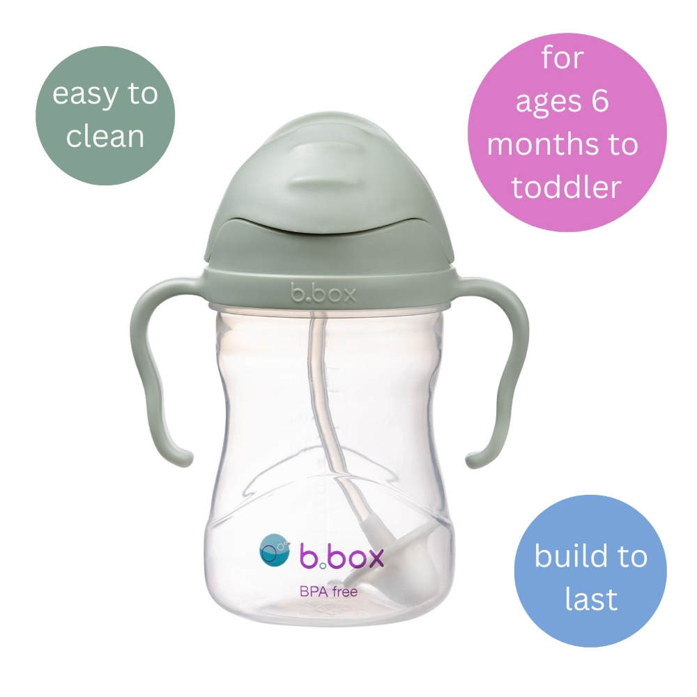 B.box Weighted Straw Sippy Cup 240ml