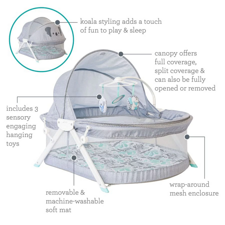 Infantino Sweet Dreams Fold &amp; Go Bassinet - Grey