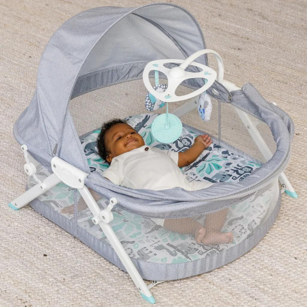 Infantino Sweet Dreams Fold Go Bassinet Grey –