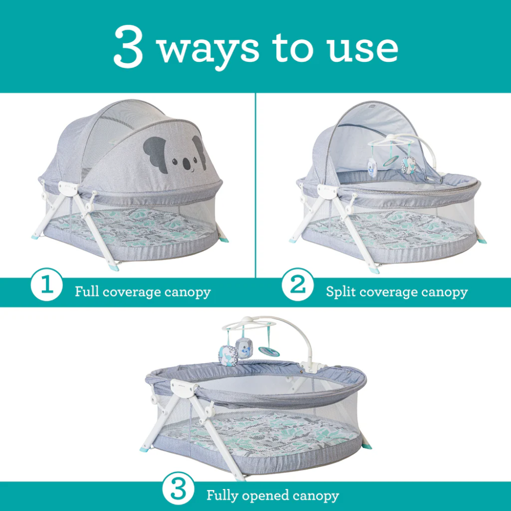 Infantino Sweet Dreams Fold &amp; Go Bassinet - Grey