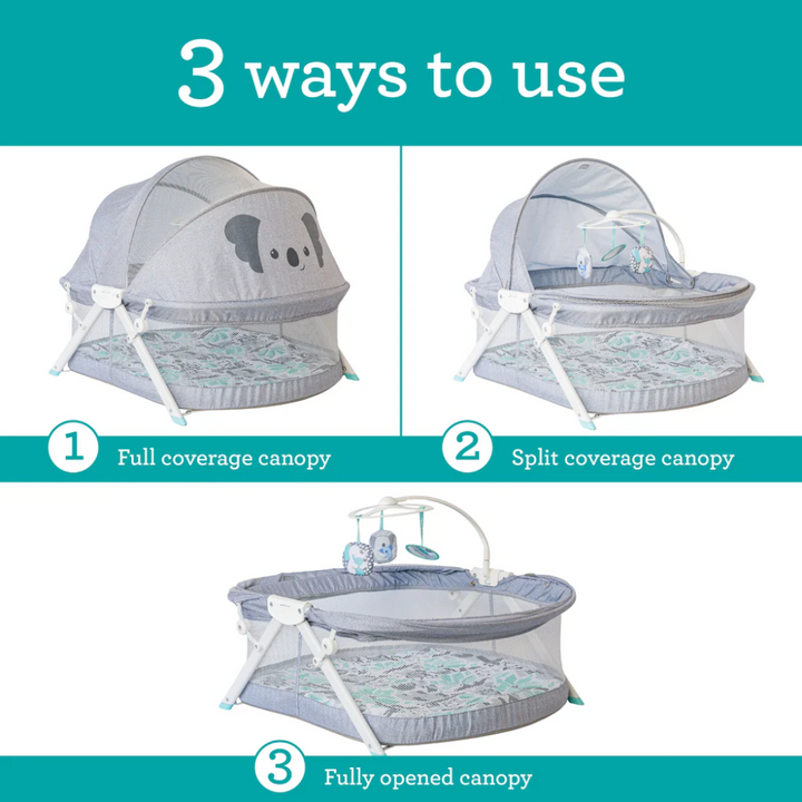 Infantino Sweet Dreams Fold &amp; Go Bassinet - Grey