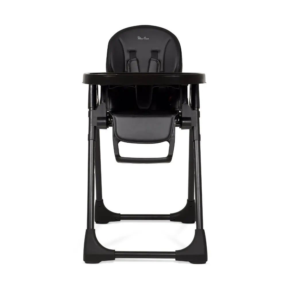 Silver Cross Gourmet High Chair|5 Position Recline|Adjustable Footrest|7 Height Positions|Super Lightweight|Birth to 36 months (15 Kg) - Black