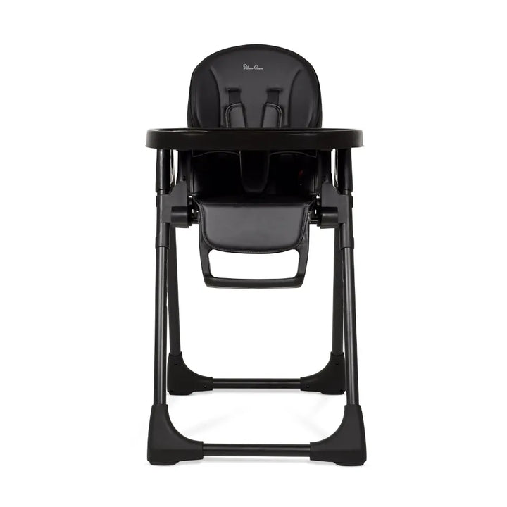 Silver Cross Gourmet High Chair|5 Position Recline|Adjustable Footrest|7 Height Positions|Super Lightweight|Birth to 36 months (15 Kg) - Black