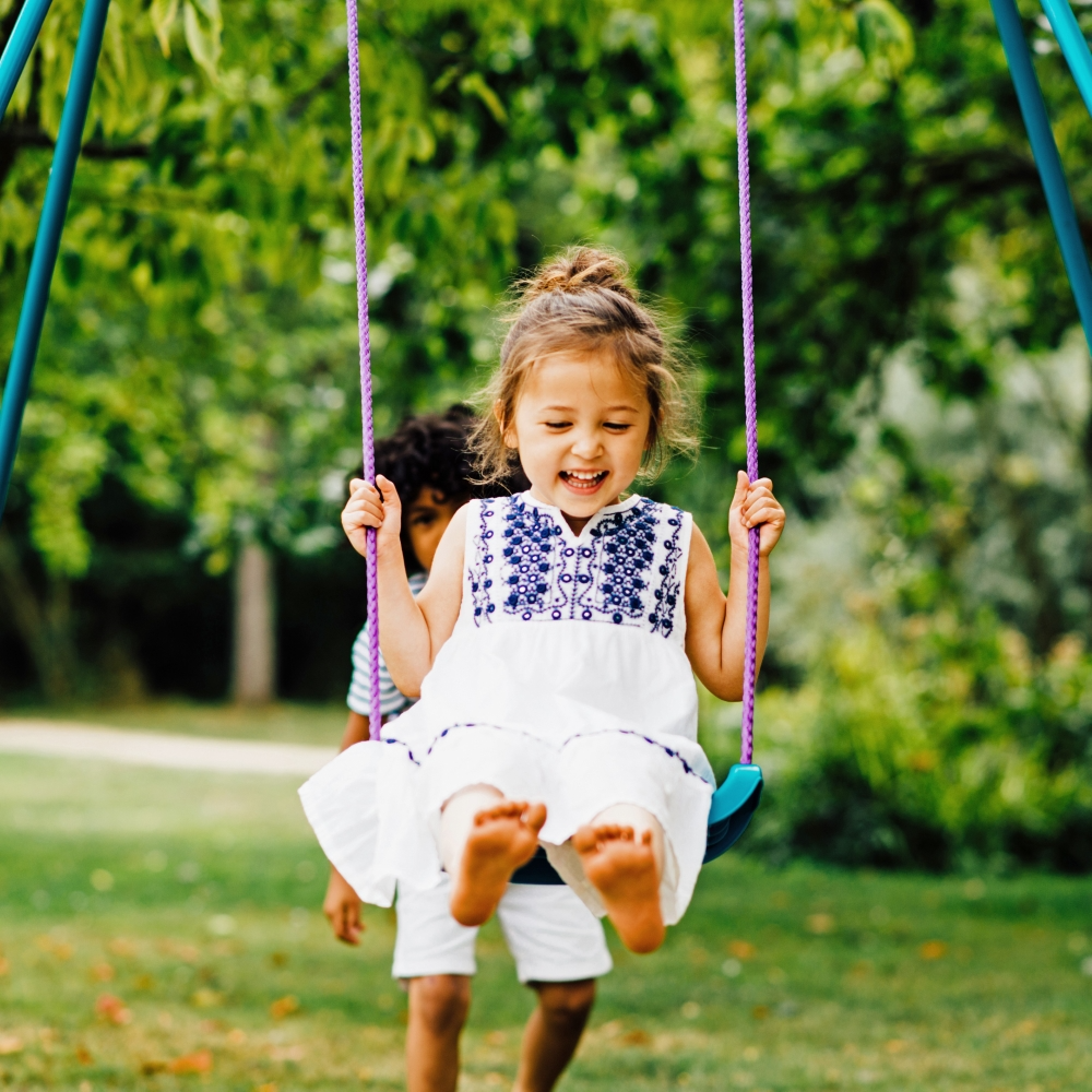 Plum® Metal 2-in-1 Swing Set