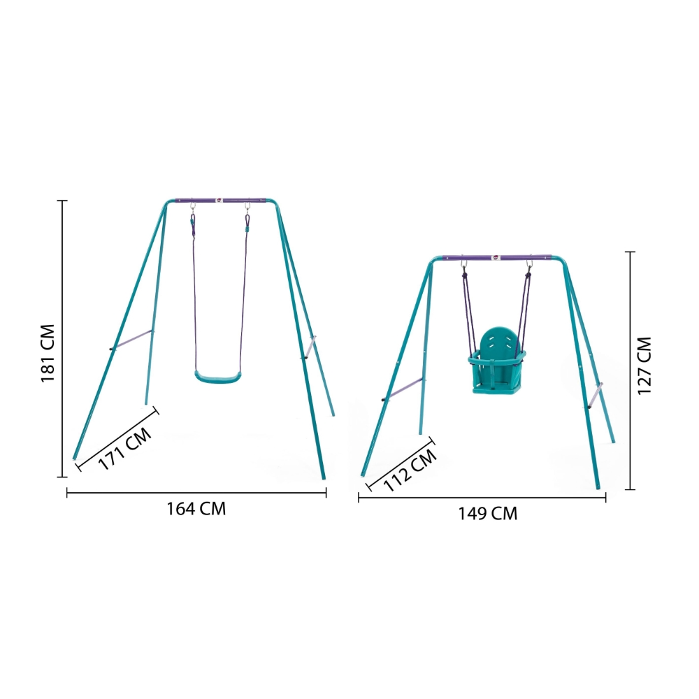 Plum Metal 2 in 1 Swing Set AllThingsBaby