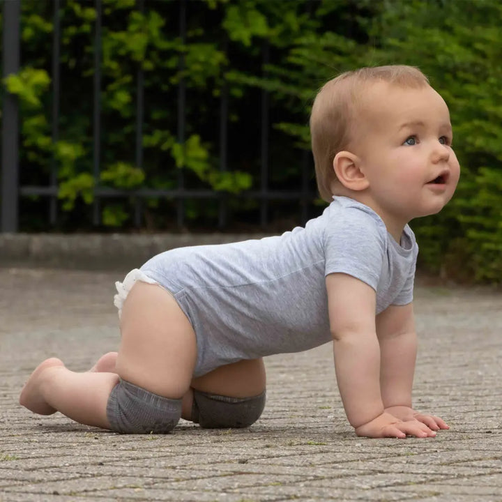 Dooky Baby Knee Pads – Soft Non-Slip Crawling Protectors for Comfort &amp; Safety, Grey