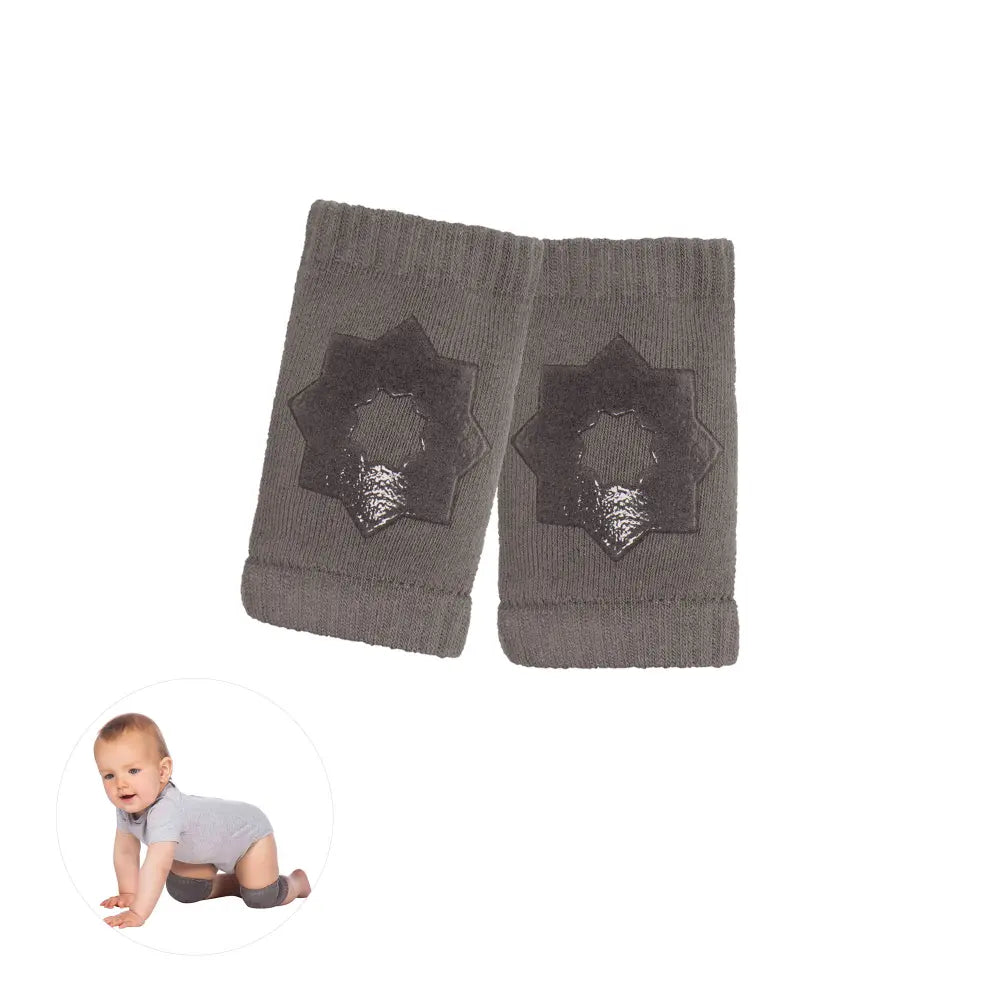 Dooky Baby Knee Pads – Soft Non-Slip Crawling Protectors for Comfort &amp; Safety, Grey