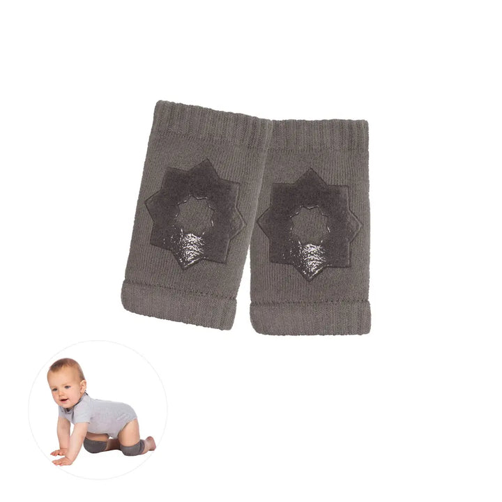 Dooky Baby Knee Pads – Soft Non-Slip Crawling Protectors for Comfort &amp; Safety, Grey