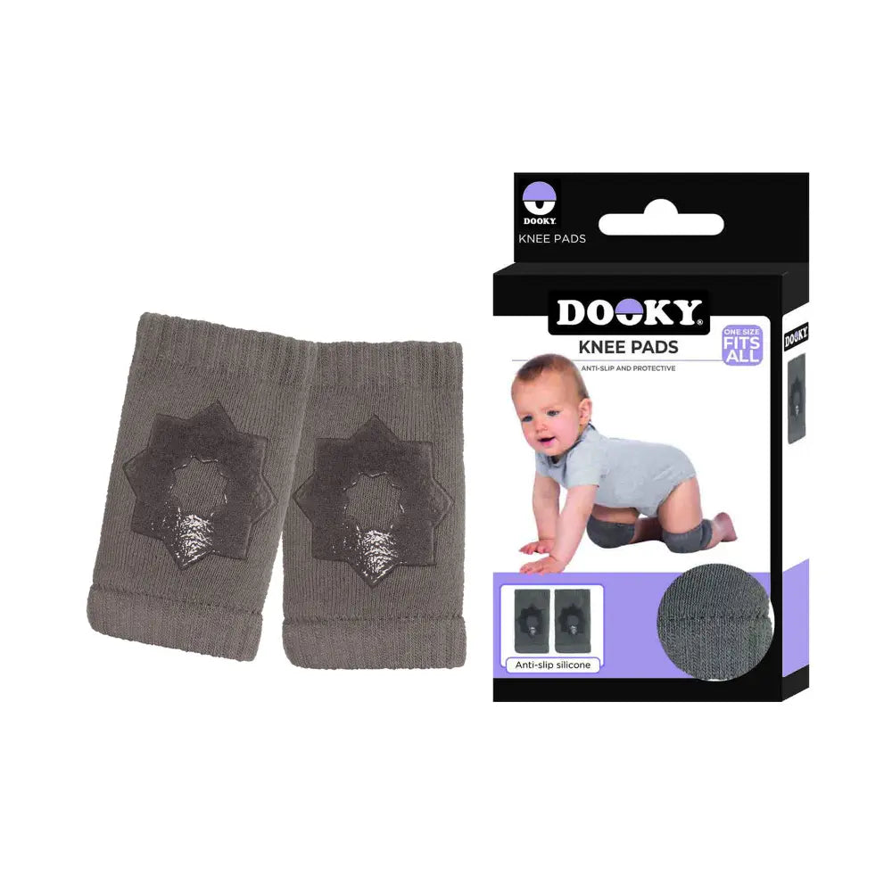 Dooky Baby Knee Pads – Soft Non-Slip Crawling Protectors for Comfort &amp; Safety, Grey