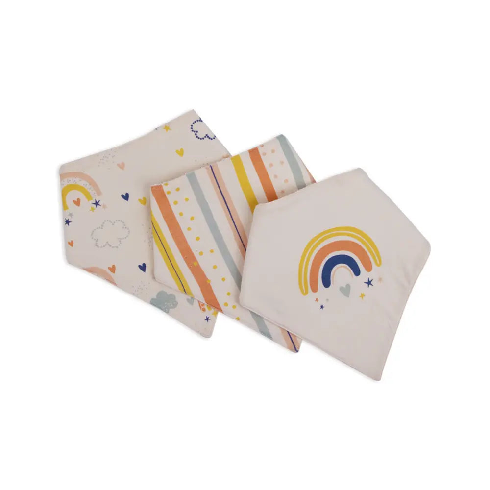 Abracadabra Cotton Jersey Drool Bib Set (Pack of 3) - Rainbow - 0-18 Months