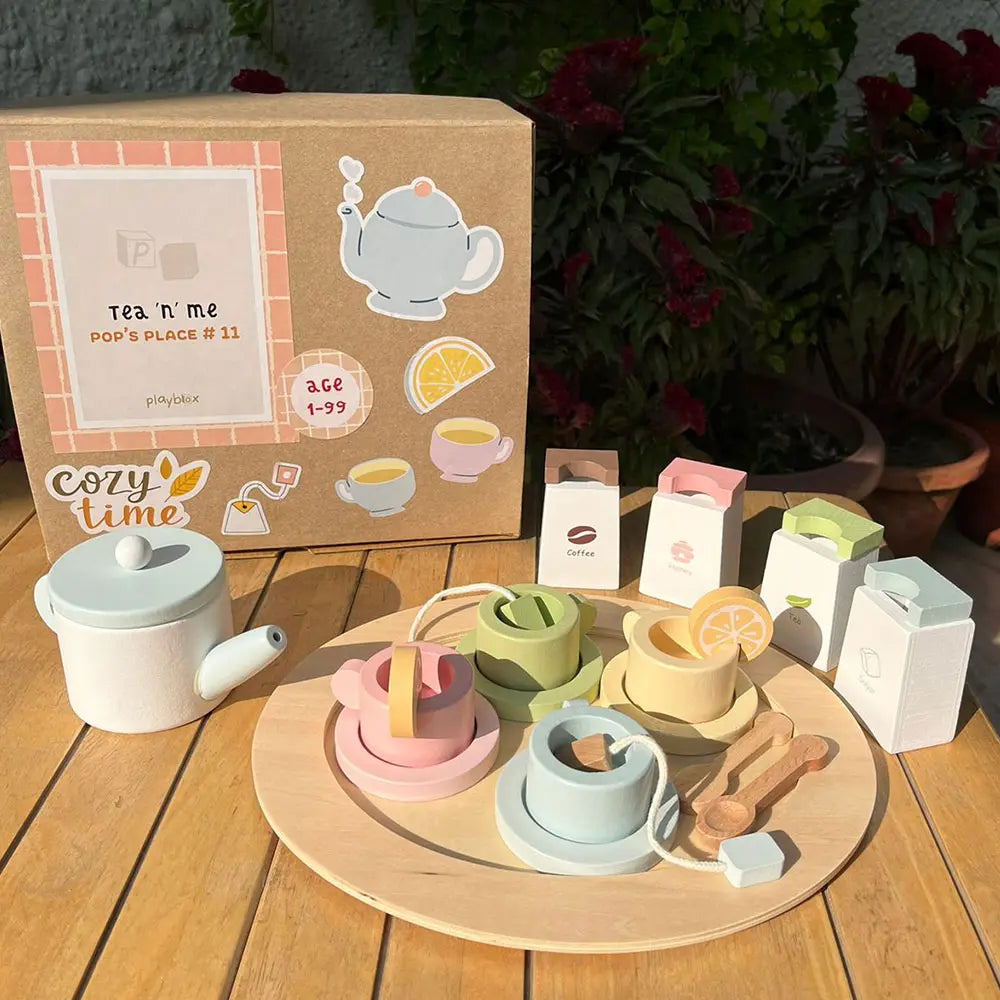 Playbox Wooden Tea Set for Kids