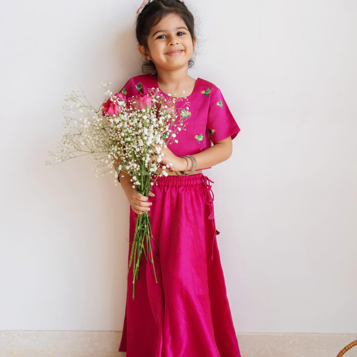 Dulaar Chanderi Lehenga Set - Tota Udd