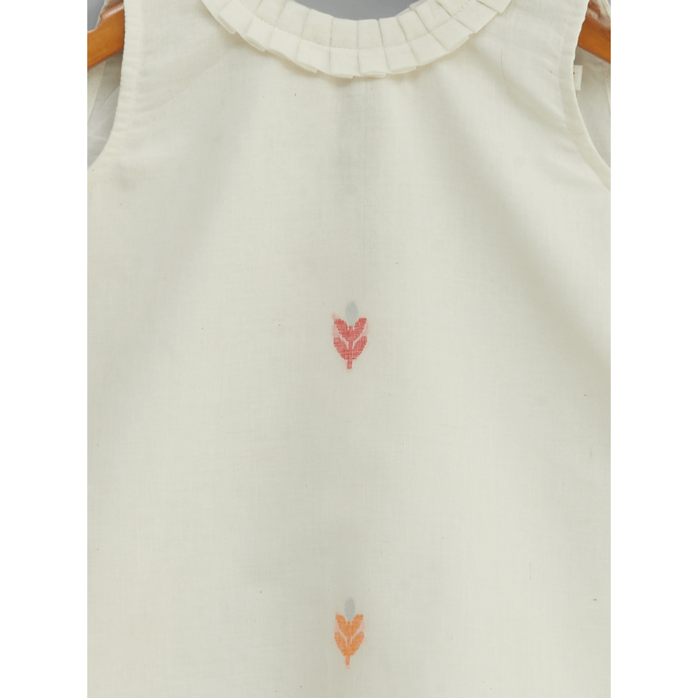 Liz Jacob Vanilla Handwoven Cotton Dress – Jamdani