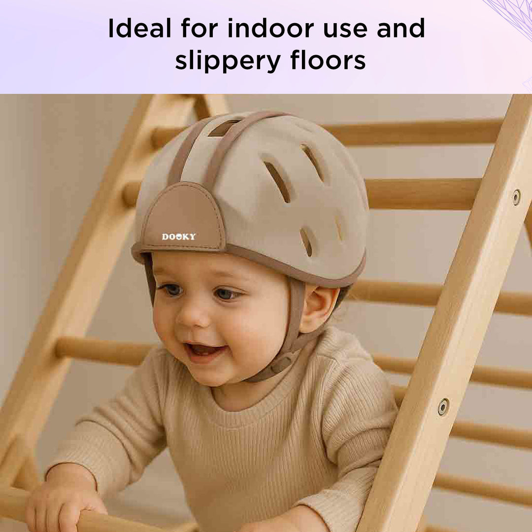 Dooky Baby Safety Helmet for Crawling &amp; Walking – Soft Lightweight Baby Head Protector with Ventilation Holes, Adjustable Velcro Infant Anti-Fall Anti-Collision Helmet, Breathable Toddler Head Protection Safety Helmet