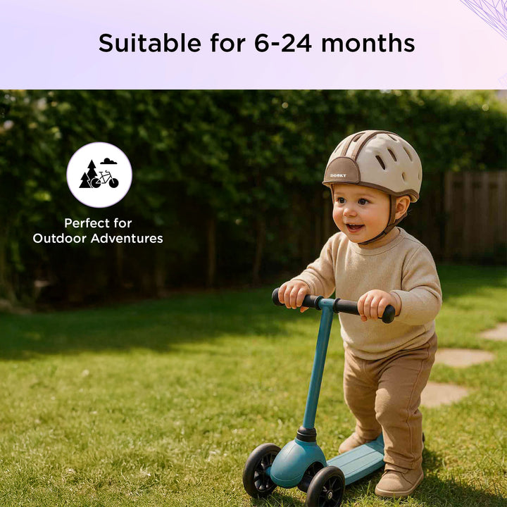 Dooky Baby Safety Helmet for Crawling &amp; Walking – Soft Lightweight Baby Head Protector with Ventilation Holes, Adjustable Velcro Infant Anti-Fall Anti-Collision Helmet, Breathable Toddler Head Protection Safety Helmet