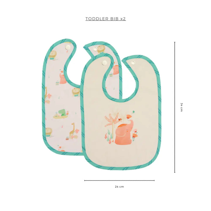 Abracadabra Cotton Jersey Toddler Bib Set (Pack of 2) - Hipo &amp; Me - 6-36 Months