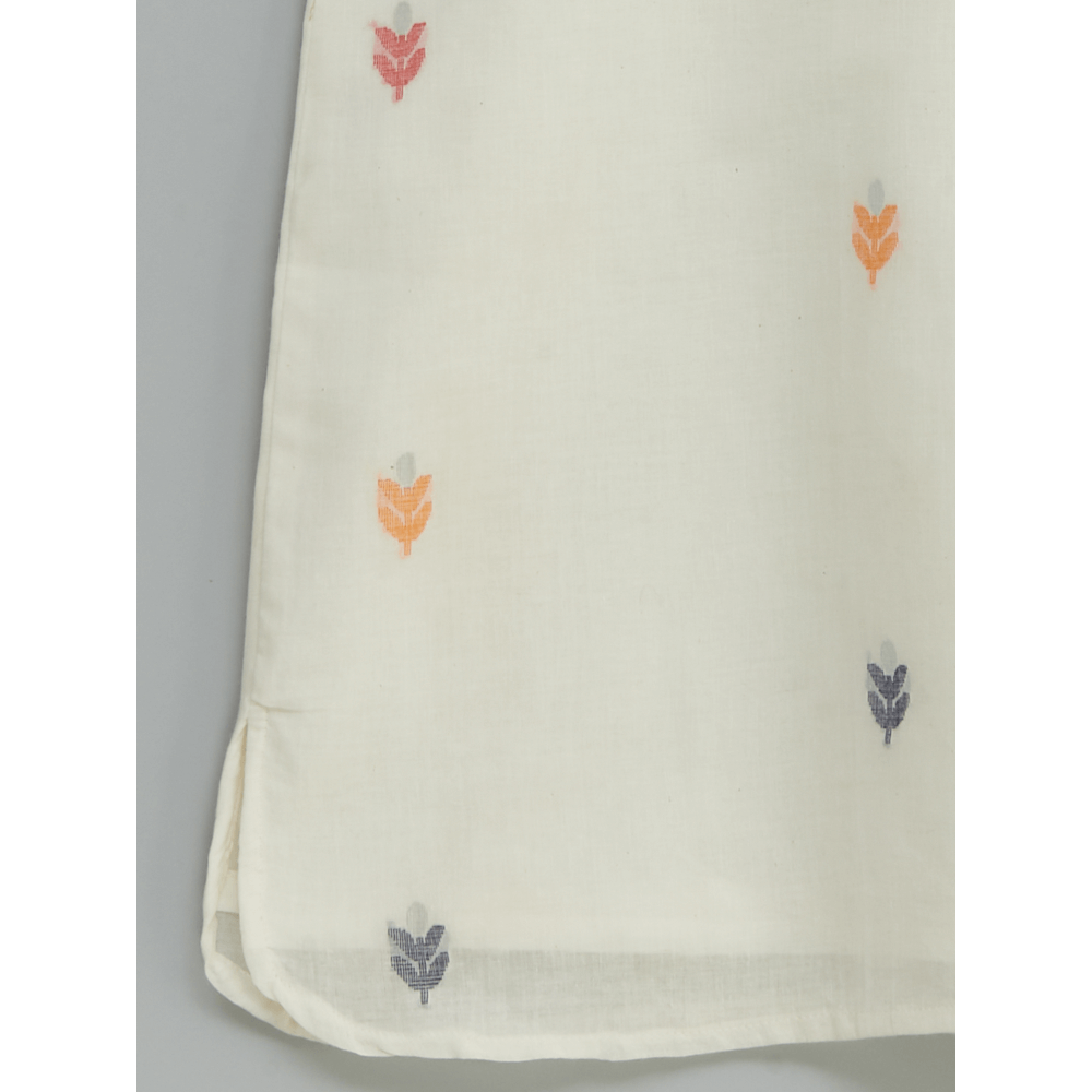 Liz Jacob Vanilla Handwoven Cotton Dress – Jamdani