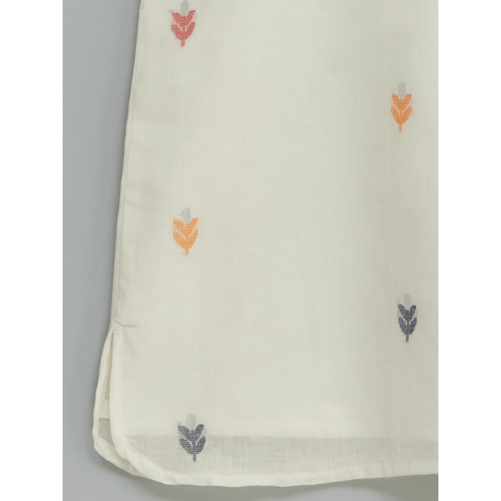 Liz Jacob Vanilla Handwoven Cotton Dress – Jamdani