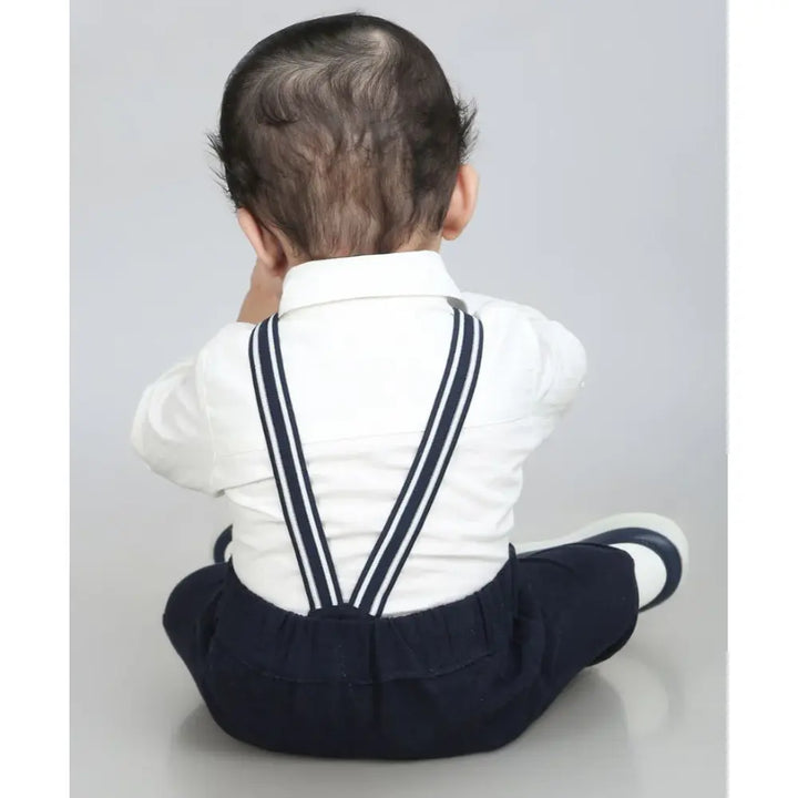 Sweetlime By As Little Gentleman Formal Co-ord Set - White &amp; Dark Navy
