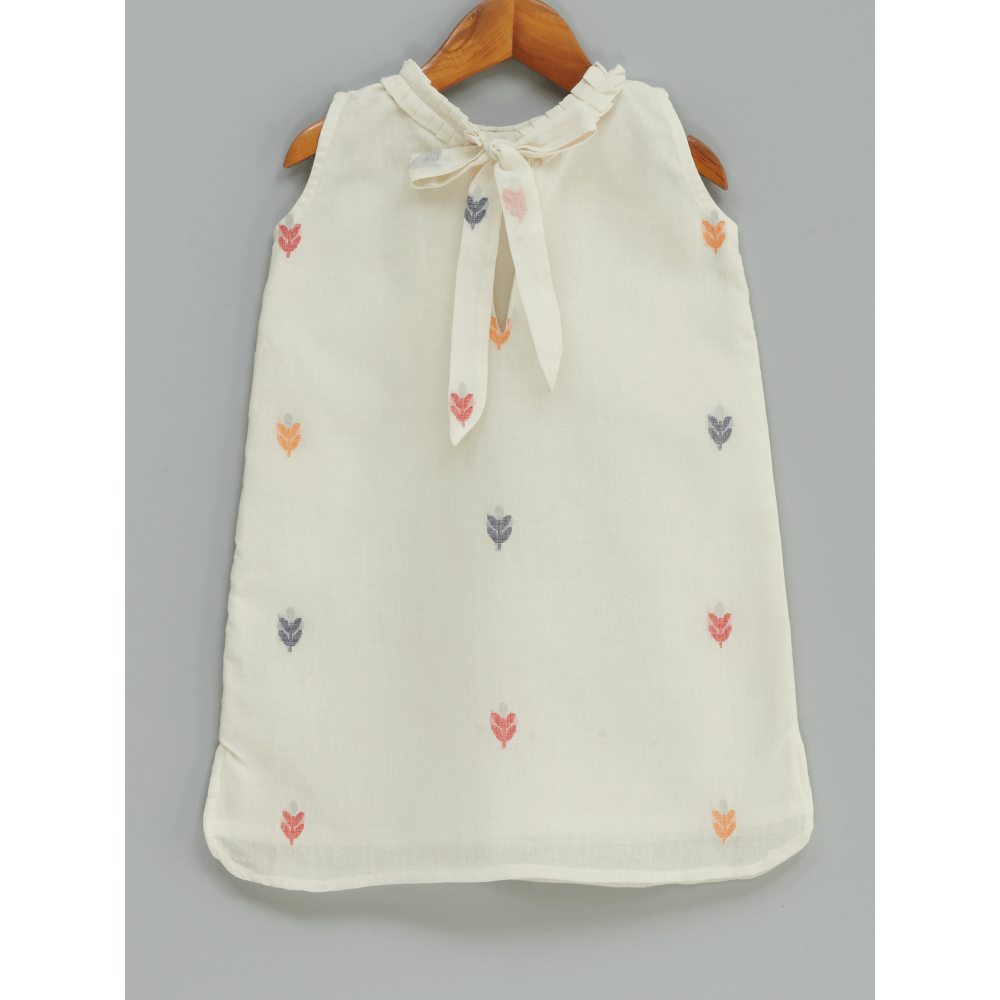 Liz Jacob Vanilla Handwoven Cotton Dress – Jamdani