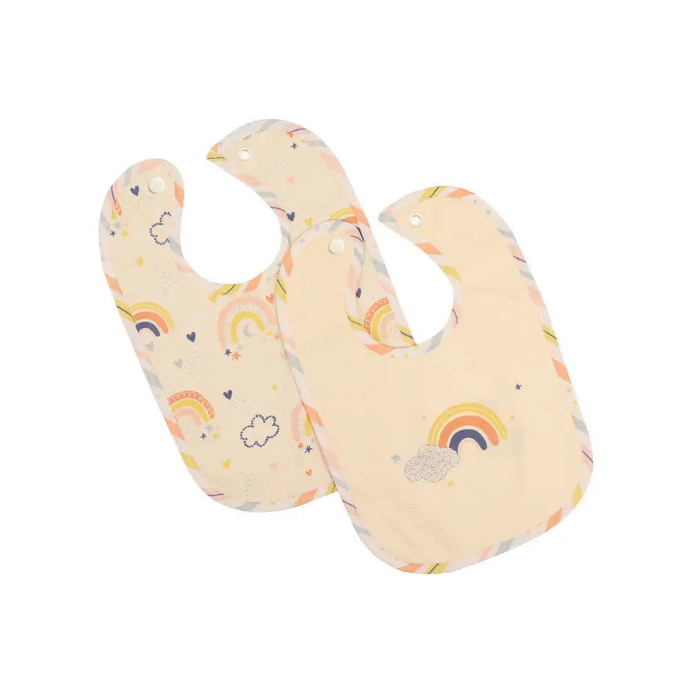 Abracadabra Cotton Jersey Toddler Bib Set (Pack of 2) - Rainbow - 6-36 Months
