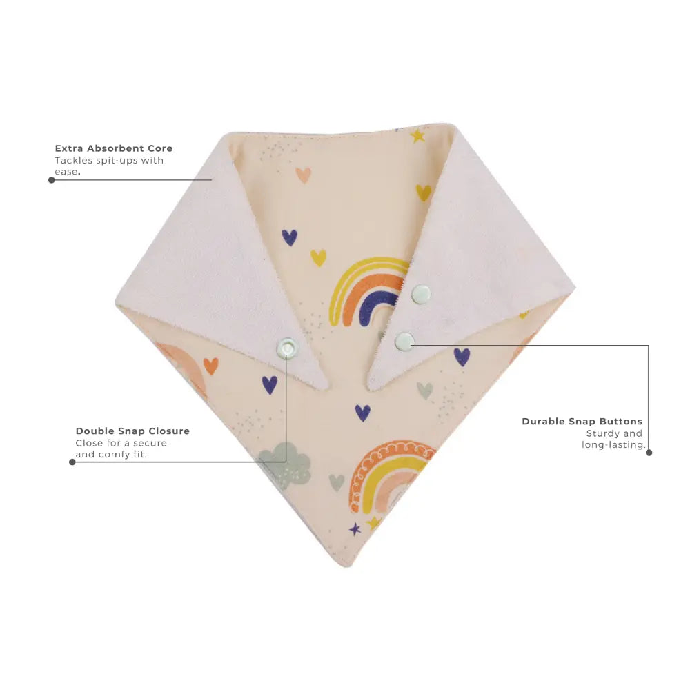 Abracadabra Cotton Jersey Drool Bib Set (Pack of 3) - Rainbow - 0-18 Months