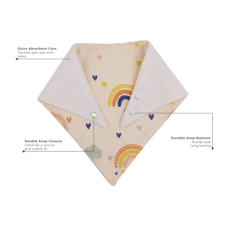 Abracadabra Cotton Jersey Drool Bib Set (Pack of 3) - Rainbow - 0-18 Months