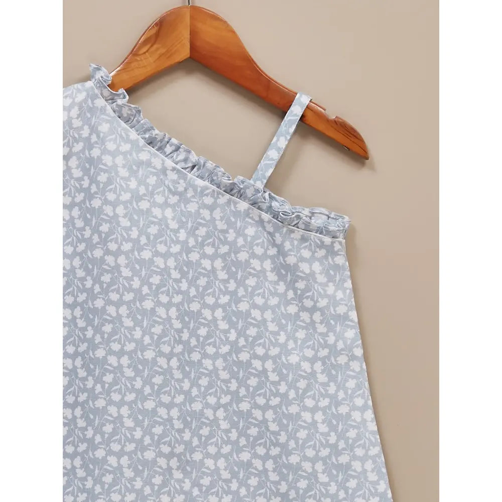 Liz Jacob Girls Blue Linen Summer Dress | Morning Glory