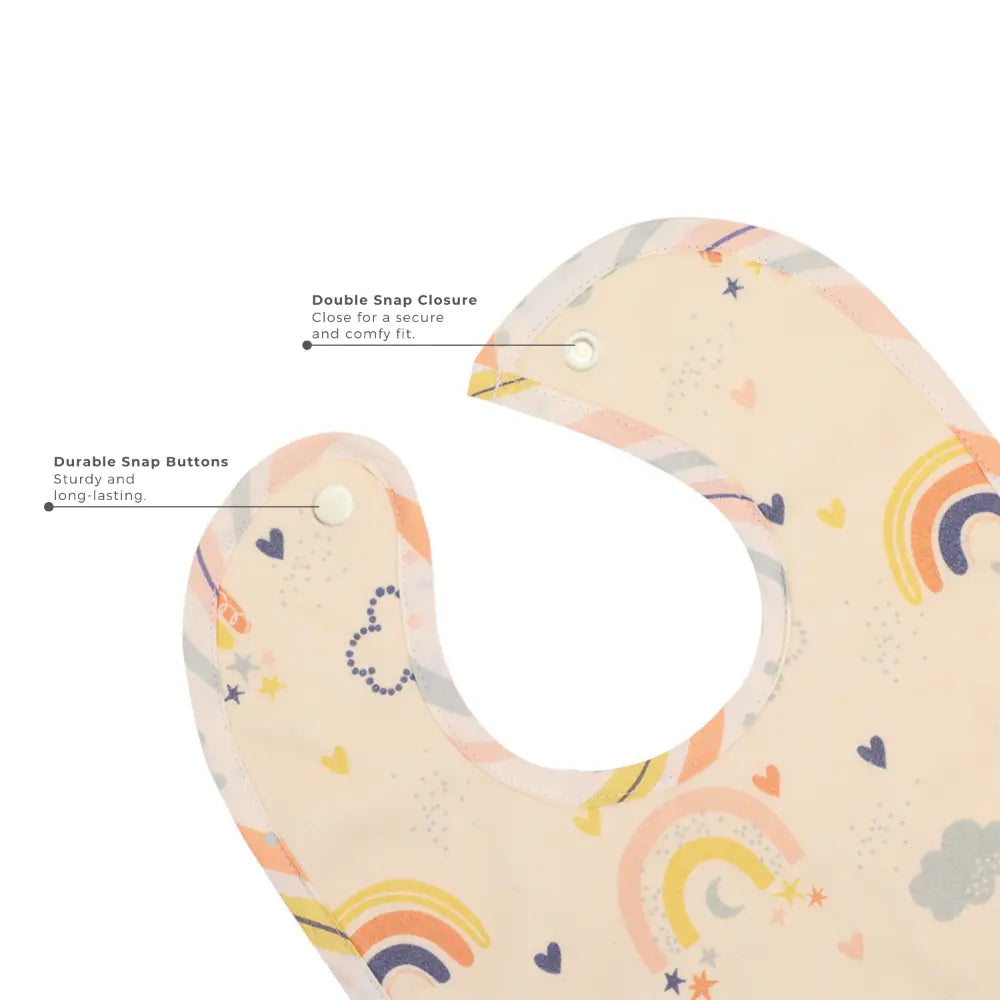 Abracadabra Cotton Jersey Toddler Bib Set (Pack of 2) - Rainbow - 6-36 Months