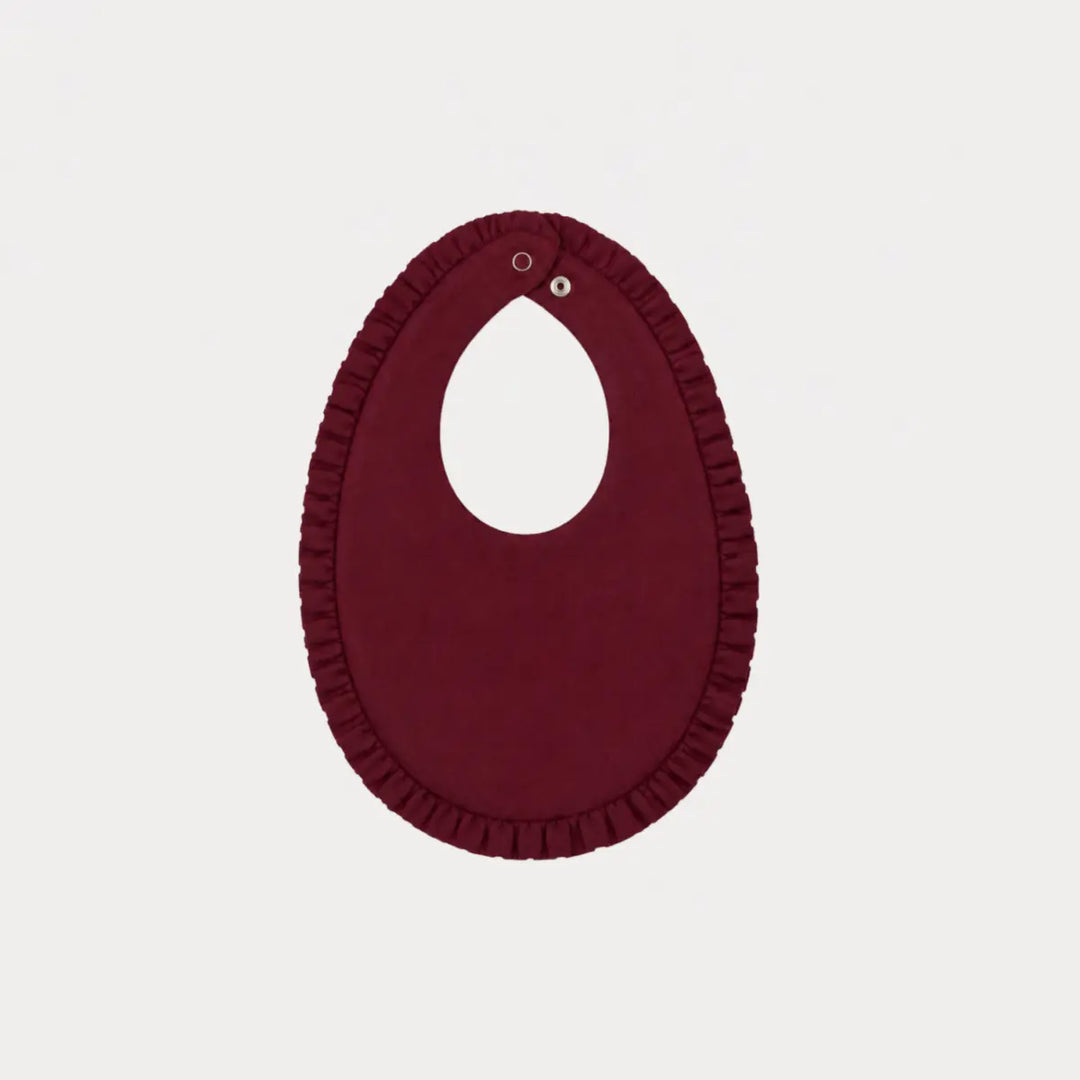 Early Sunday Bib For Girls - Plum