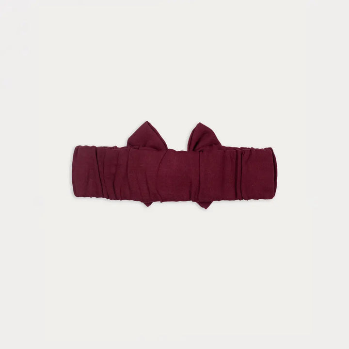 Early Sunday Bow Headband For Girls - Plum