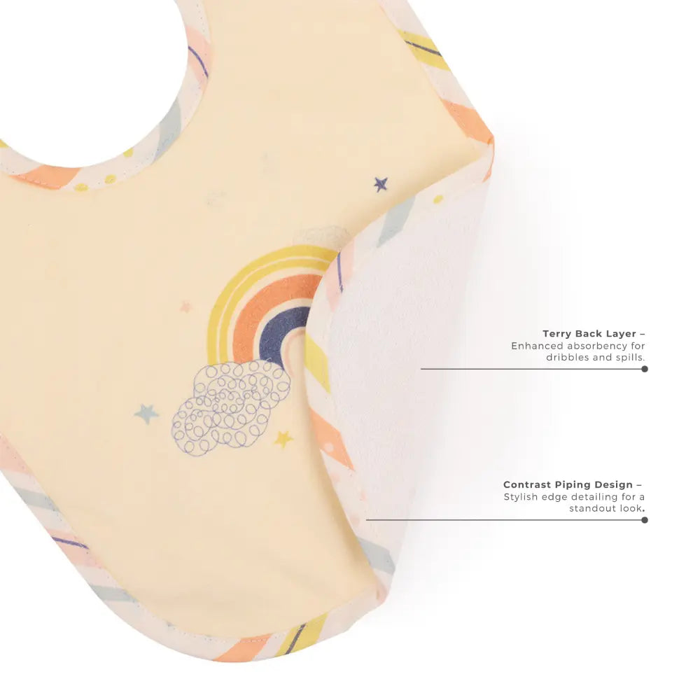 Abracadabra Cotton Jersey Toddler Bib Set (Pack of 2) - Rainbow - 6-36 Months