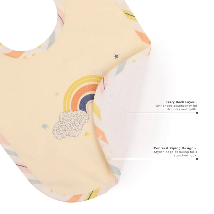Abracadabra Cotton Jersey Toddler Bib Set (Pack of 2) - Rainbow - 6-36 Months
