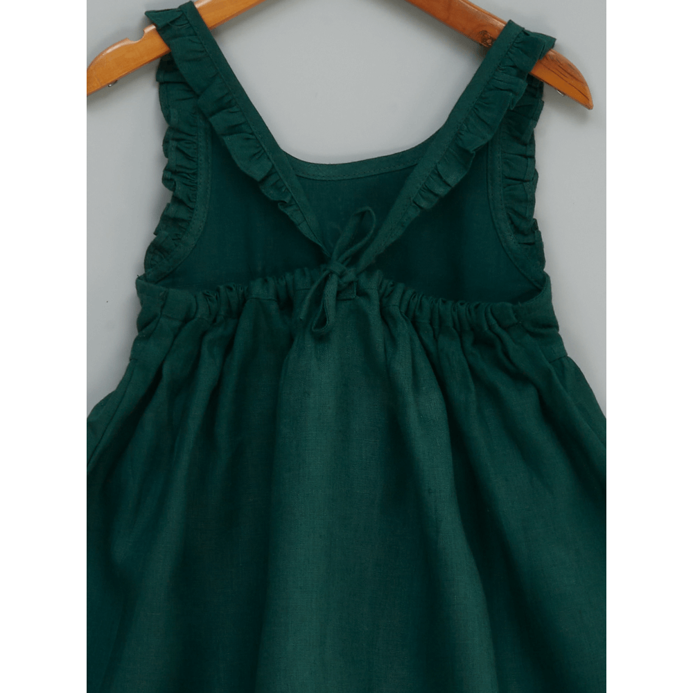 Liz Jacob Head Over Heel Handwoven Linen Dress – Hand Embroidered
