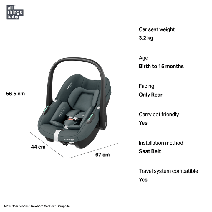 maxi cosi pebble newborn Maxi-Cosi Pebble S i-Size Lightweight Newborn Car Seat, Rear Facing, T – AllThingsBaby.com