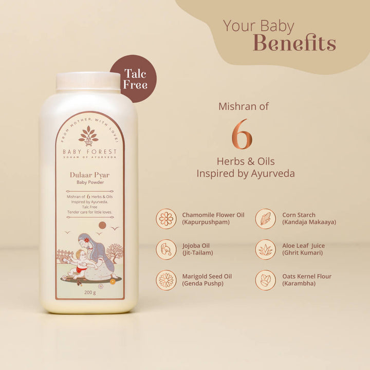 Baby Forest Dulaar Pyar Talc-Free Baby Powder - 200gms