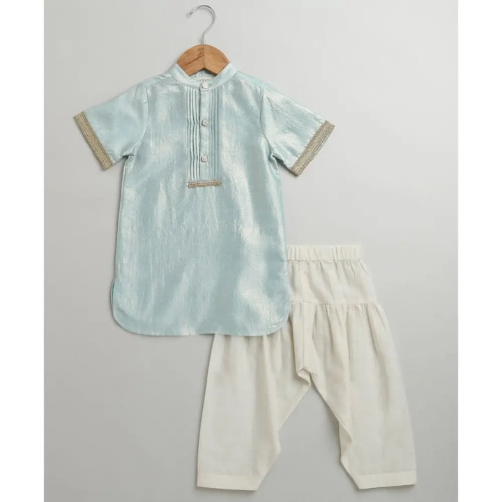 Sweetlime By AS The Crystal Breeze Pleated Set - Sky Blue &amp; White