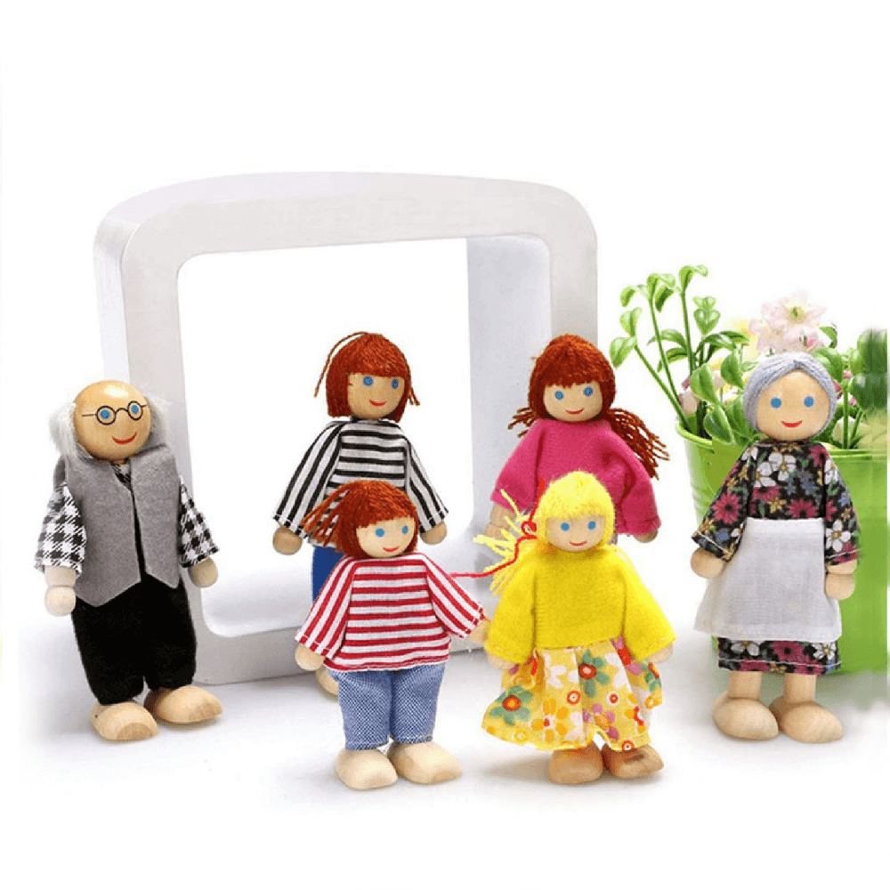 Playbox Wooden Pop's Family - 6pcs