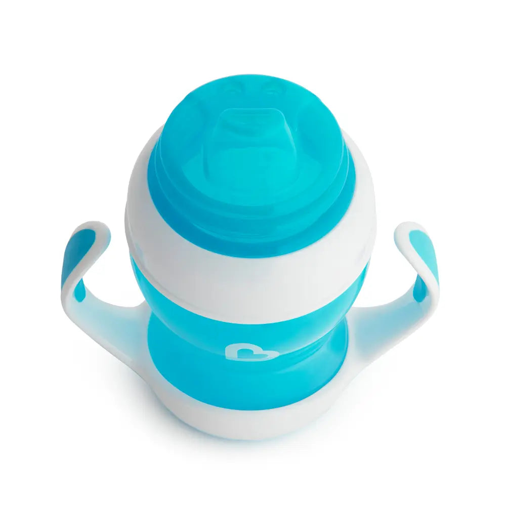 Munchkin Gentle Transition Cup with Soft Silicone Spout &amp; Handles – Spill-Proof Sippy Cup, BPA-Free, 4oz, 4+ Months - Blue