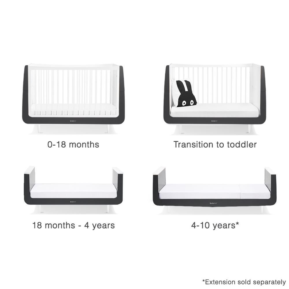 SnuzKot Skandi Convertible Crib - Birth to 4 years