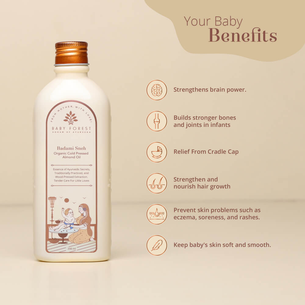 Baby Forest Badami Sneh Organic Cold Pressed Almond Oil - 200ml
