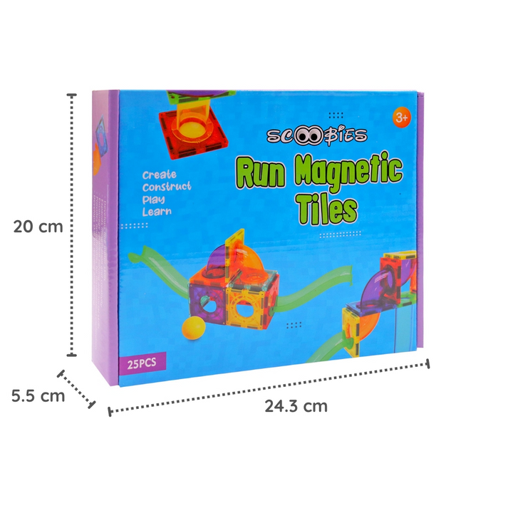 Scoobies Run Magnetic Tiles - 25 Piece Construction Set