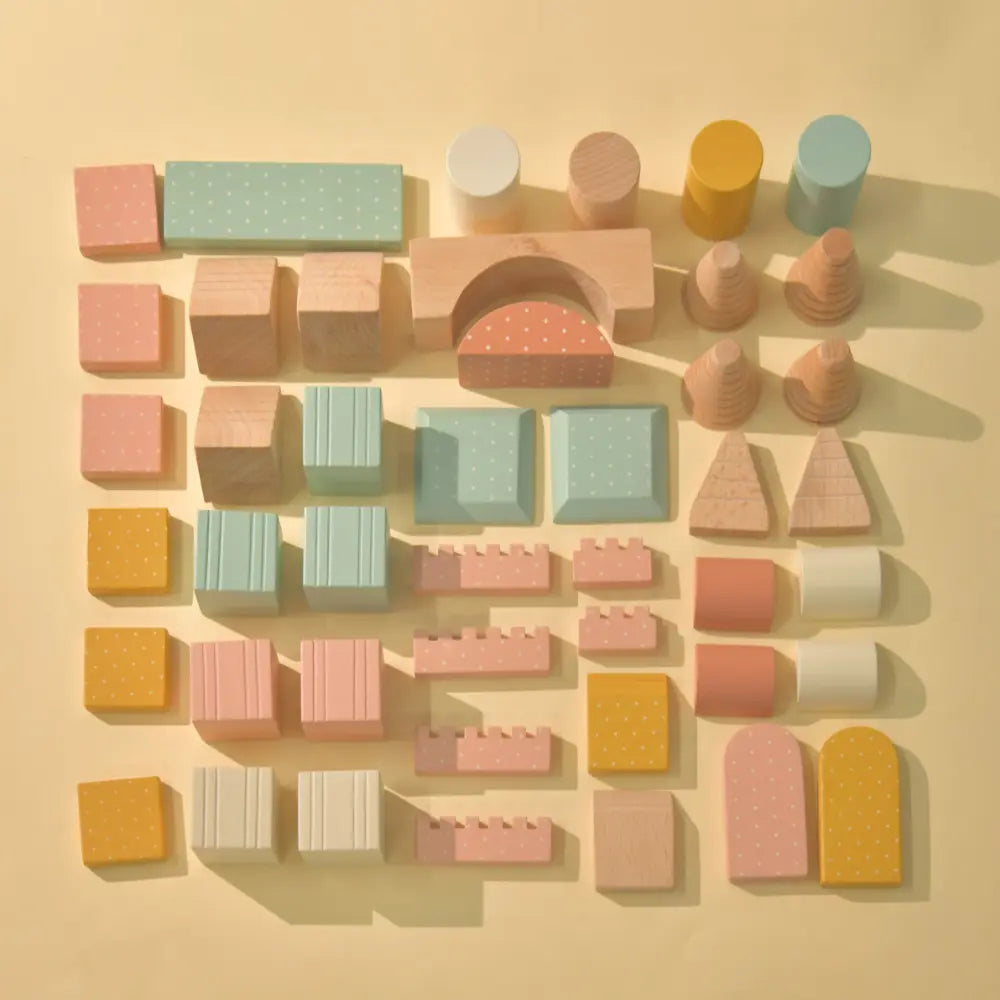 Playbox Wooden Building Blocks Toys Set - Large