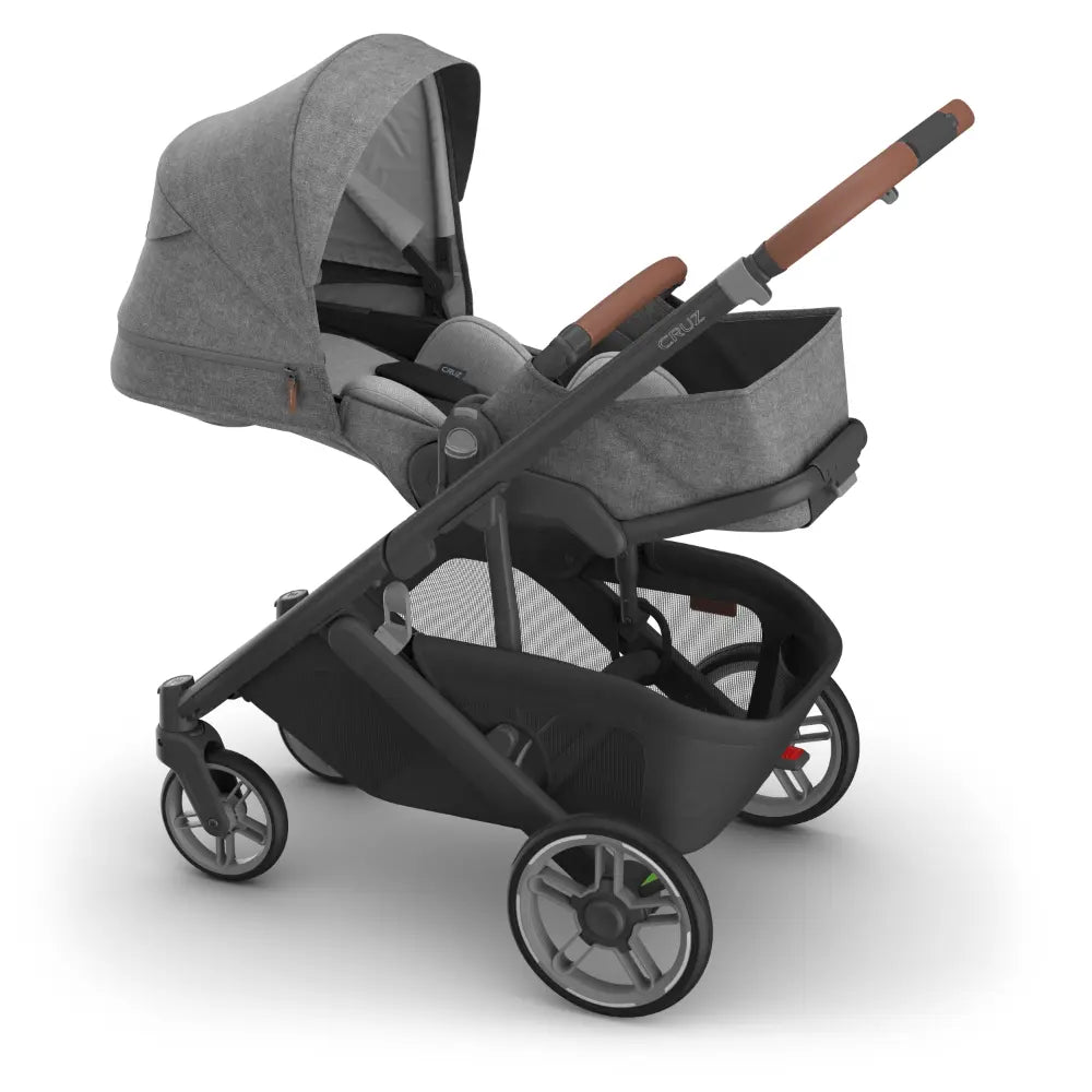 UPPAbaby Cruz V3 City Stroller, Reversible Seat, Flat Recline, Includes Bumper Bar, Insect Net, Rain Cover, up to 4 Years - Greyson/Charcoal