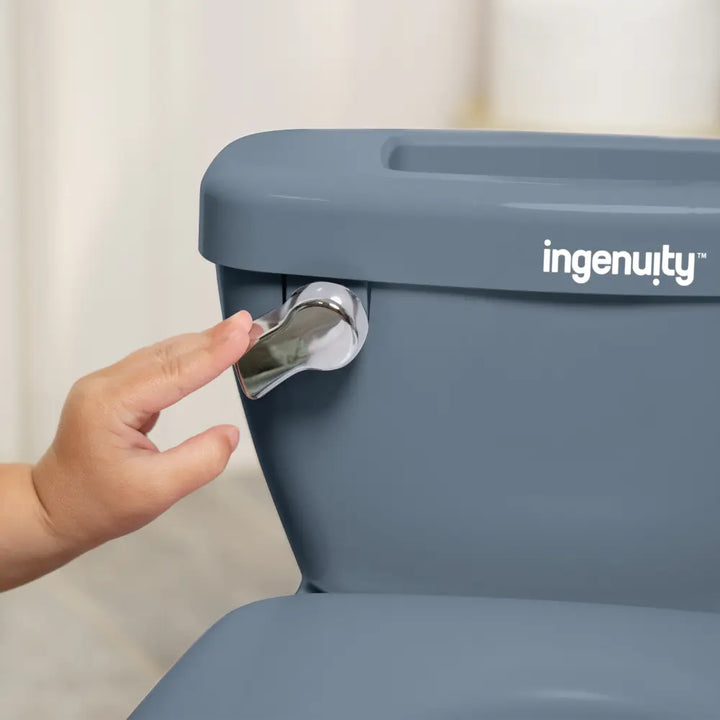 Ingenuity My Size Potty Pro 2-in-1 Toddler Potty Training Toilet with Flush Sound &amp; Detachable Potty Ring, 18 - 60 months, Blue