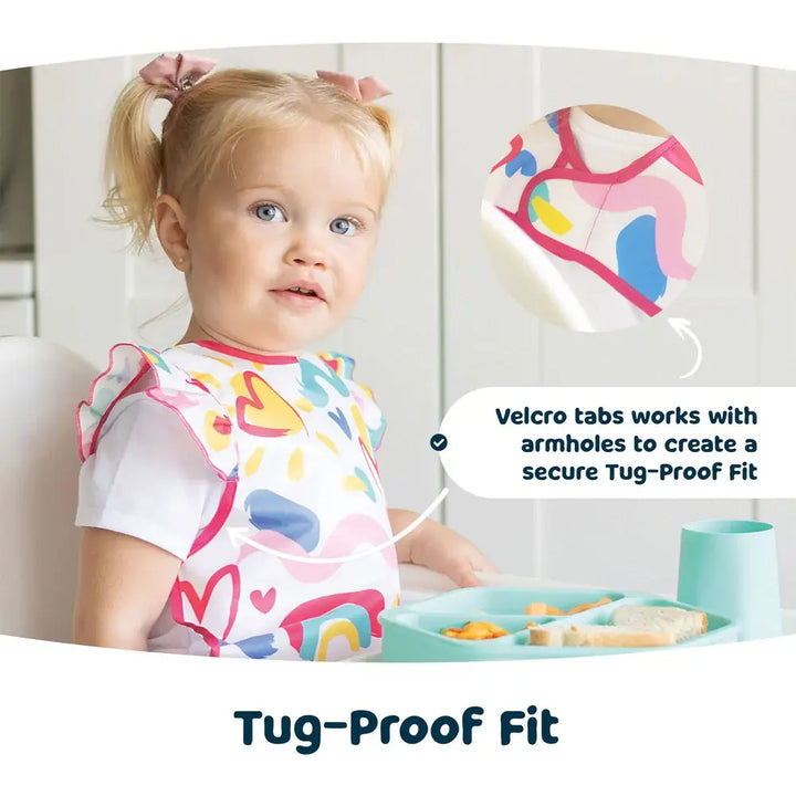 Tiny Twinkle - Mess-Proof Apron Bib - Beige Checker