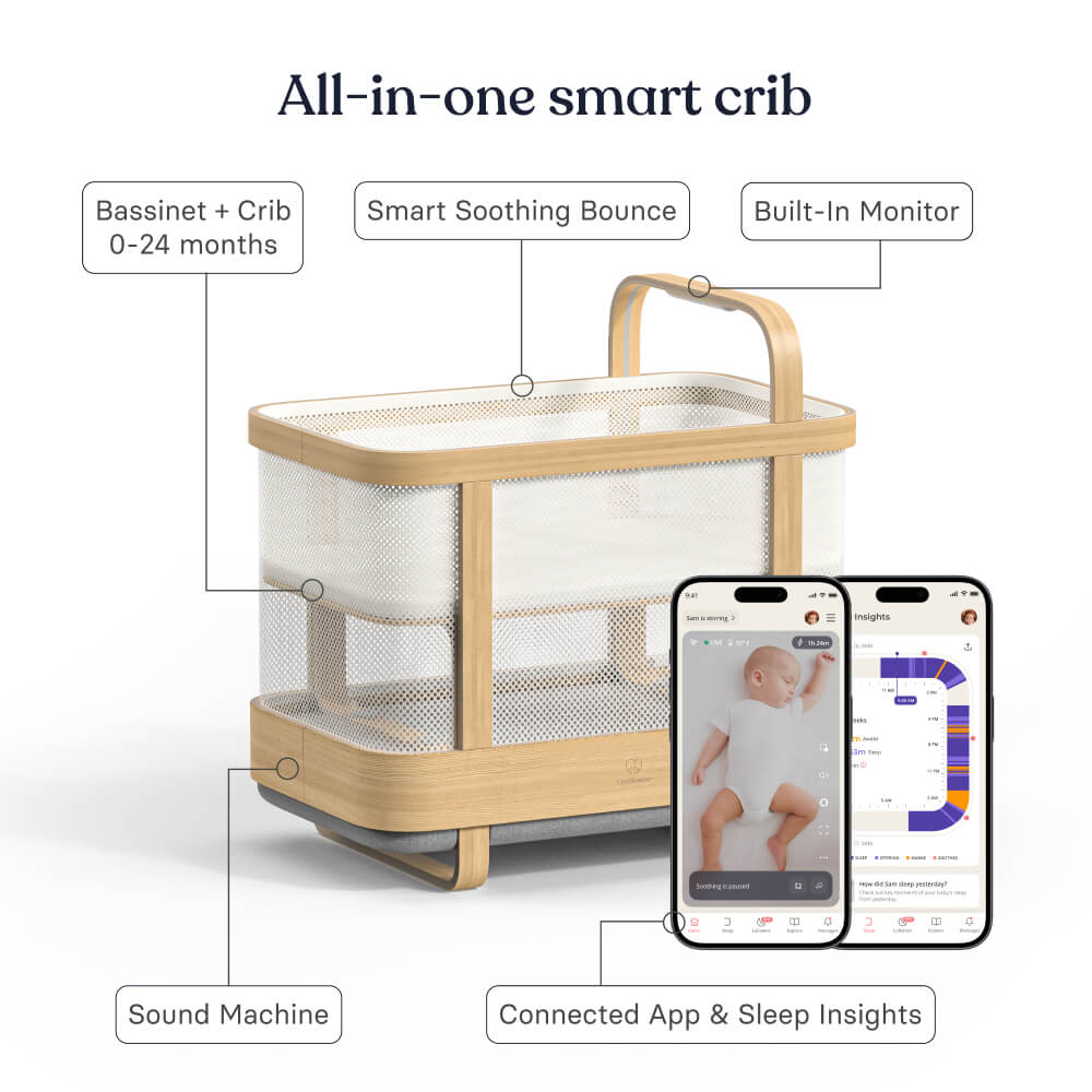 Cradlewise Smart Bassinet and Cot - Age 0-2 years, upto 15 kgs