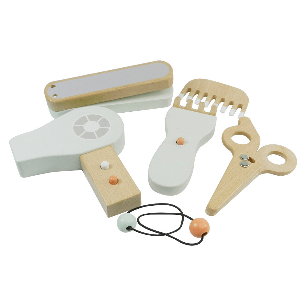 Playbox Comb &amp; Shine - Wooden Kids Hair Salon Playset